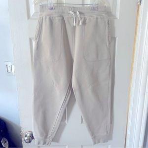 Zara Large Off White/ Light tan sweatpants.